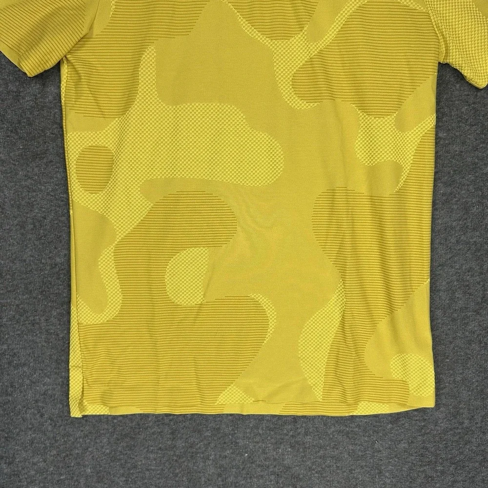 Nike Dri-FIT ADV Tour Golf Polo Mens Small Yellow Camo DR5312-772